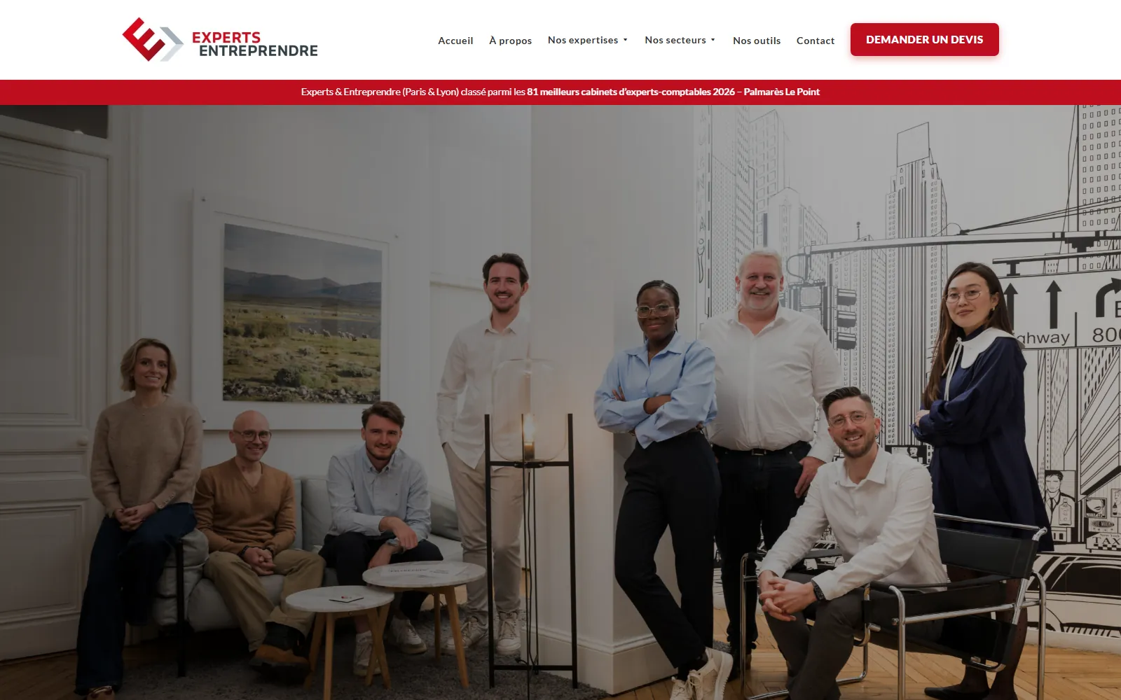 Site de Experts & Entreprendre Lyon — page d’accueil