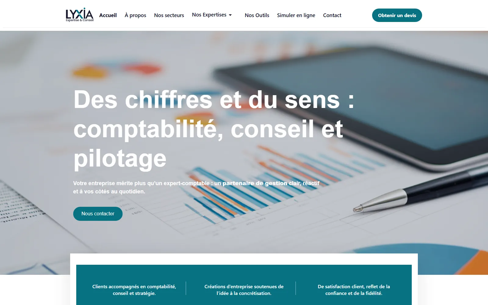 Site de Lyxia — page d’accueil