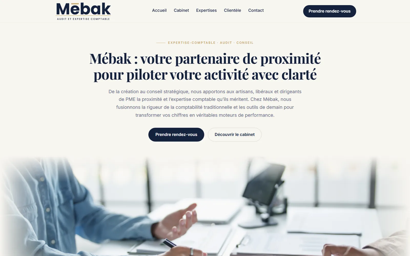 Site de Mebak — page d’accueil